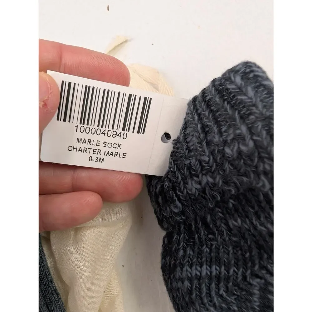 Jamie Kay 3 Pairs Baby 0-3 Months Fold Over Sock Bundle - Shades of Blue